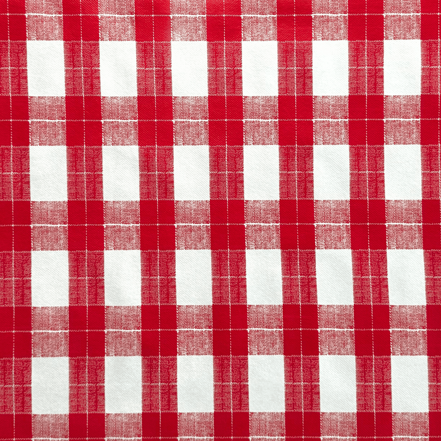 Printed PVC Table Cloth C050 - 2 Red Check - Ragland Fabrics