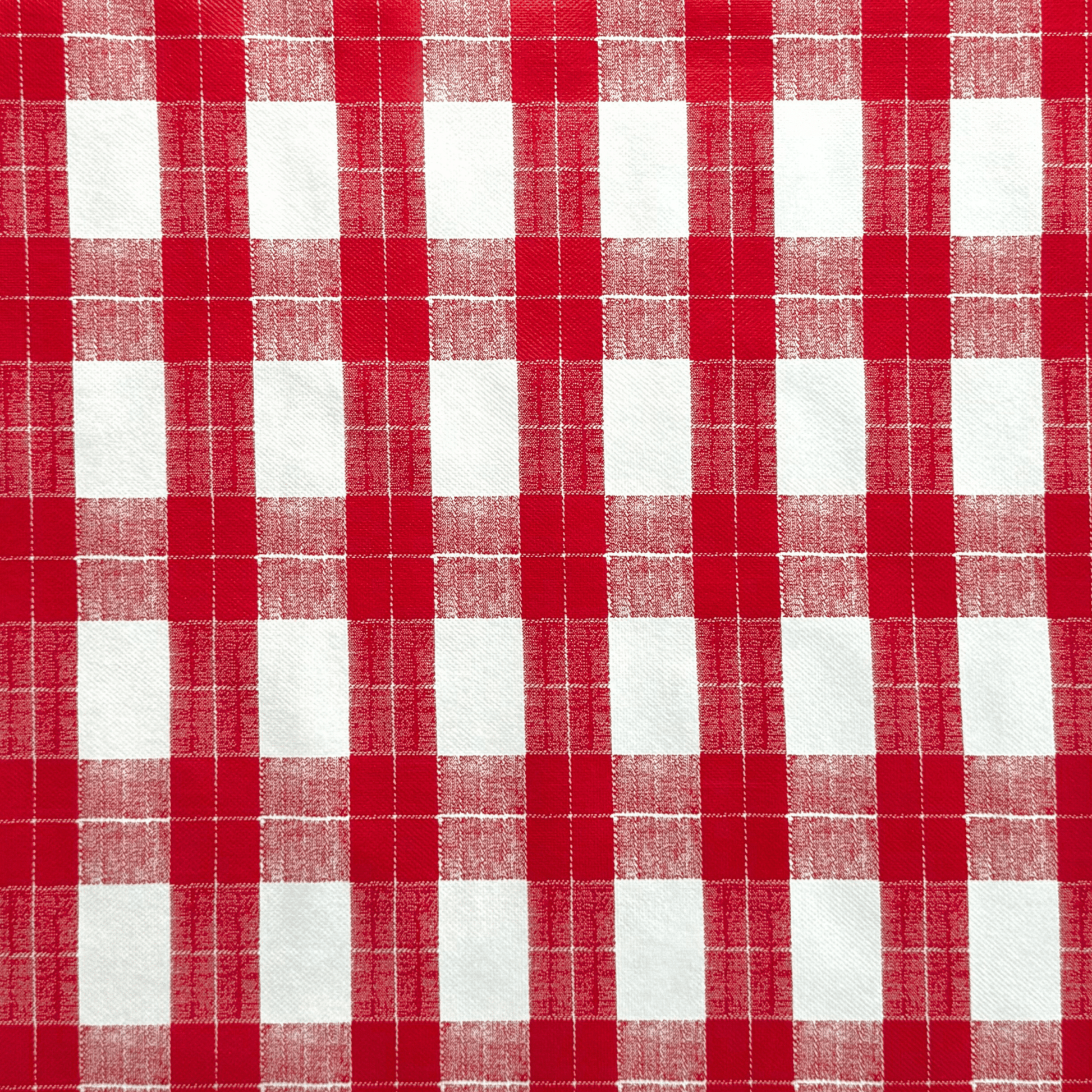 Printed PVC Table Cloth C050 - 2 Red Check - Ragland Fabrics
