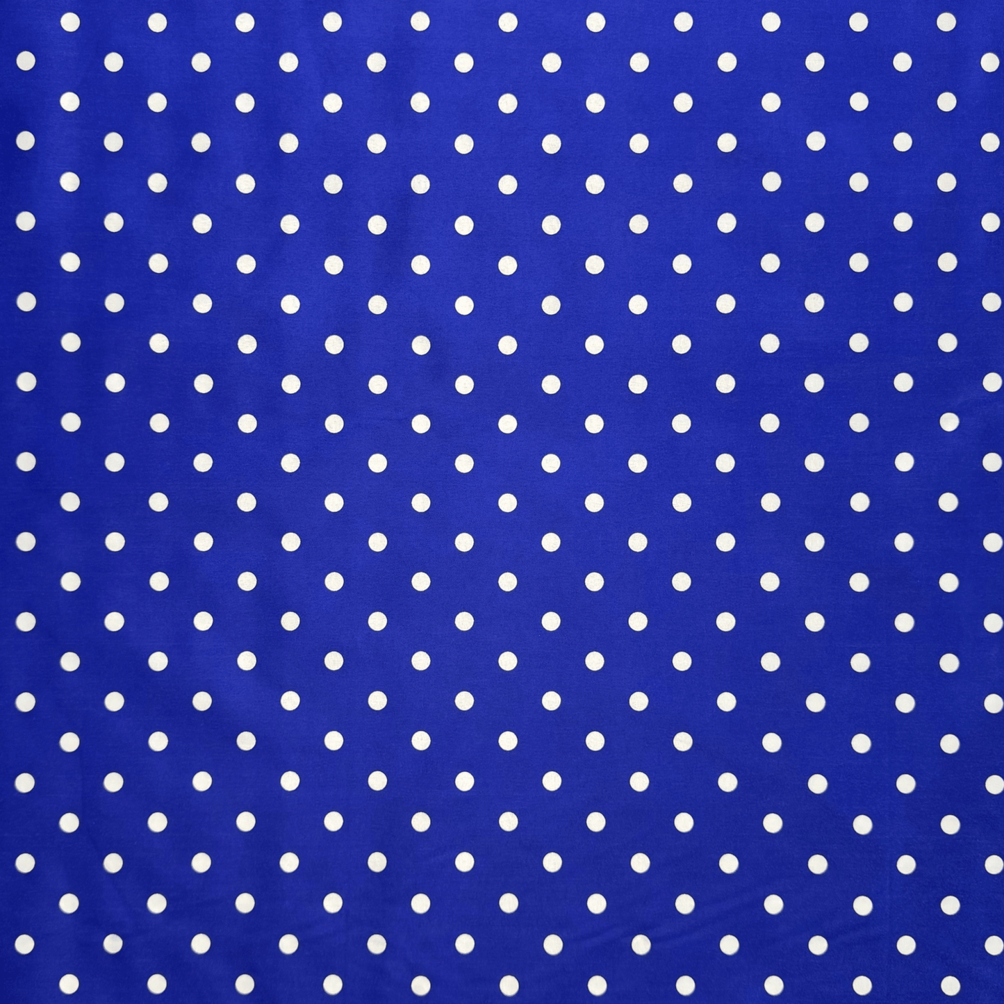 Printed Poly Cotton Spotty Royal - Ragland Fabrics