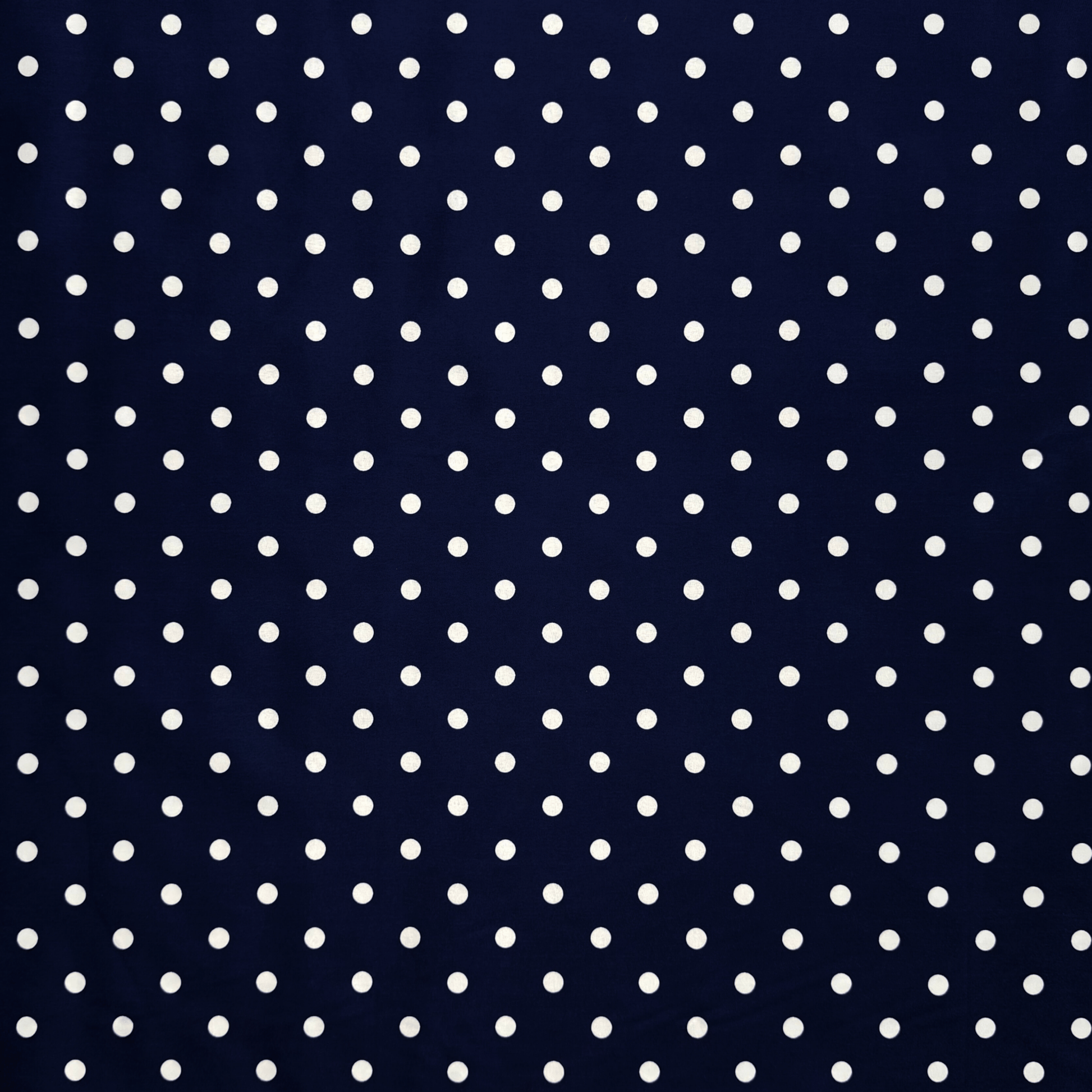 Printed Poly Cotton Spotty Navy - Ragland Fabrics