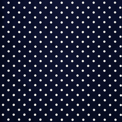 Printed Poly Cotton Spotty Navy - Ragland Fabrics