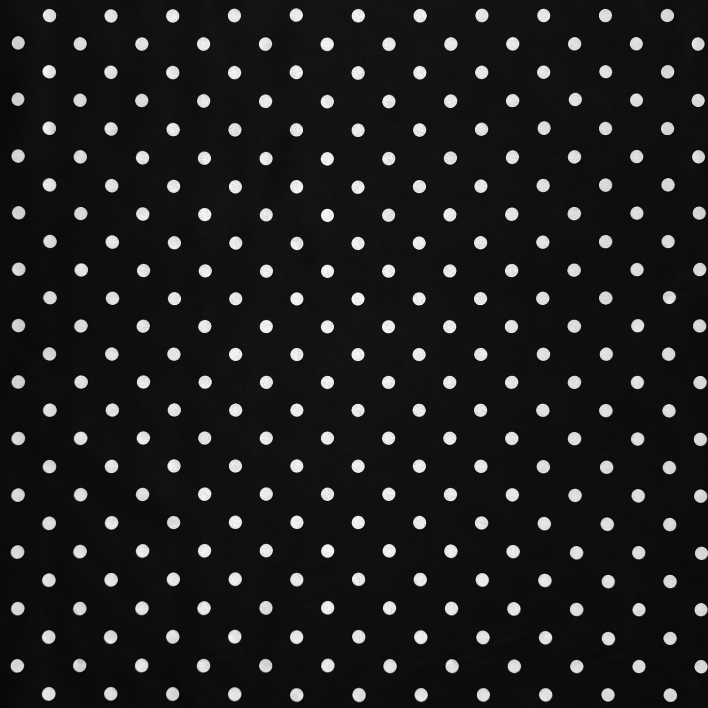 Printed Poly Cotton Spotty Black - Ragland Fabrics