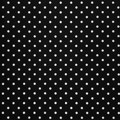 Printed Poly Cotton Spotty Black - Ragland Fabrics