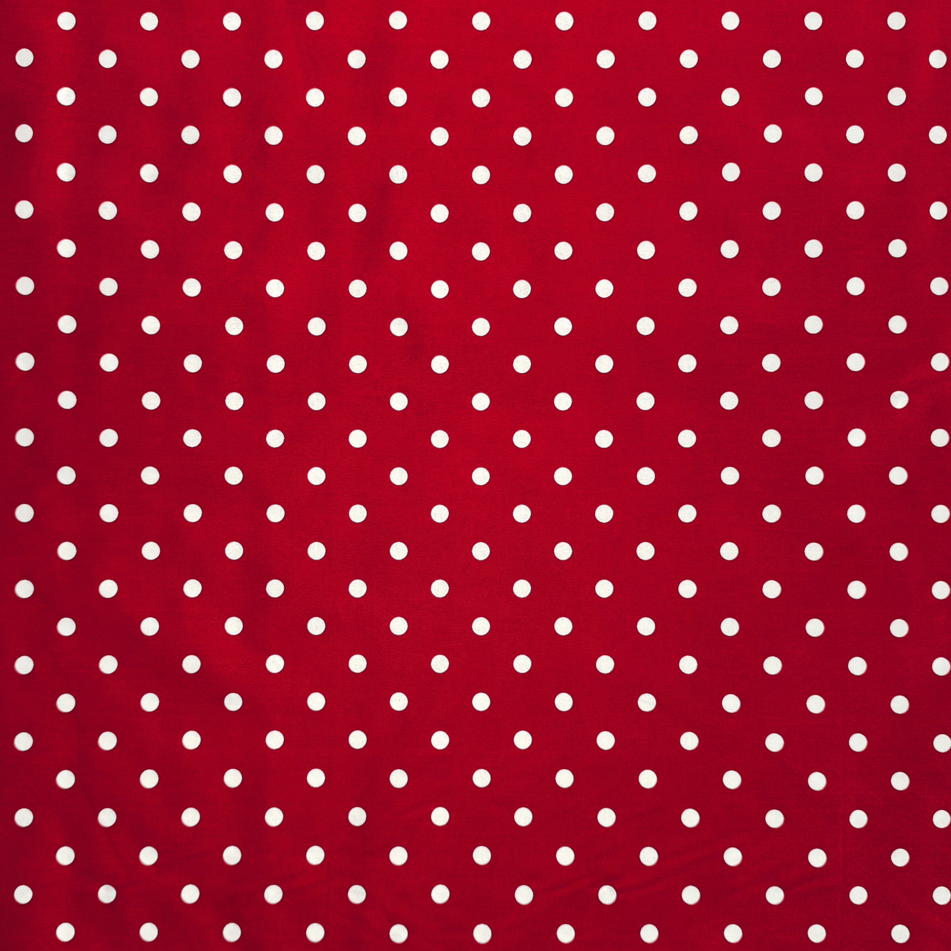 Printed Poly Cotton Spotty Red - Ragland Fabrics