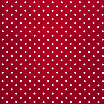 Printed Poly Cotton Spotty Red - Ragland Fabrics