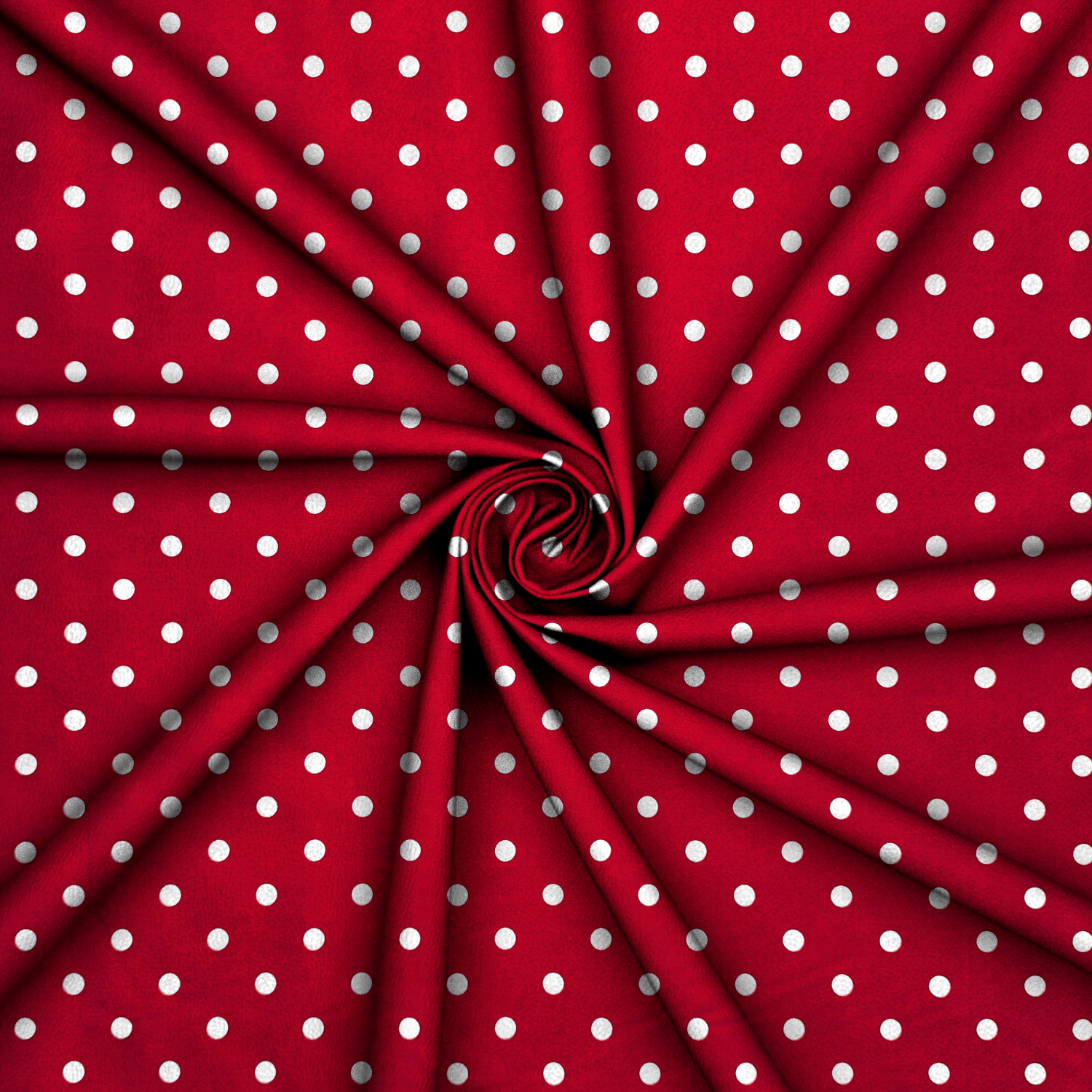 Printed Poly Cotton Spotty Red - Ragland Fabrics