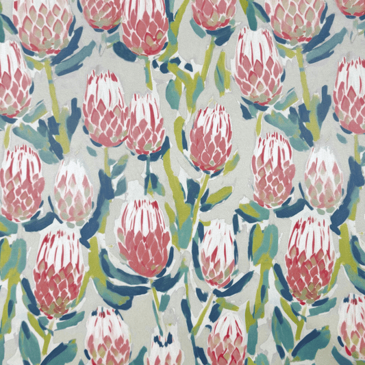Printed Velvet Naive Protea - Ragland Fabrics