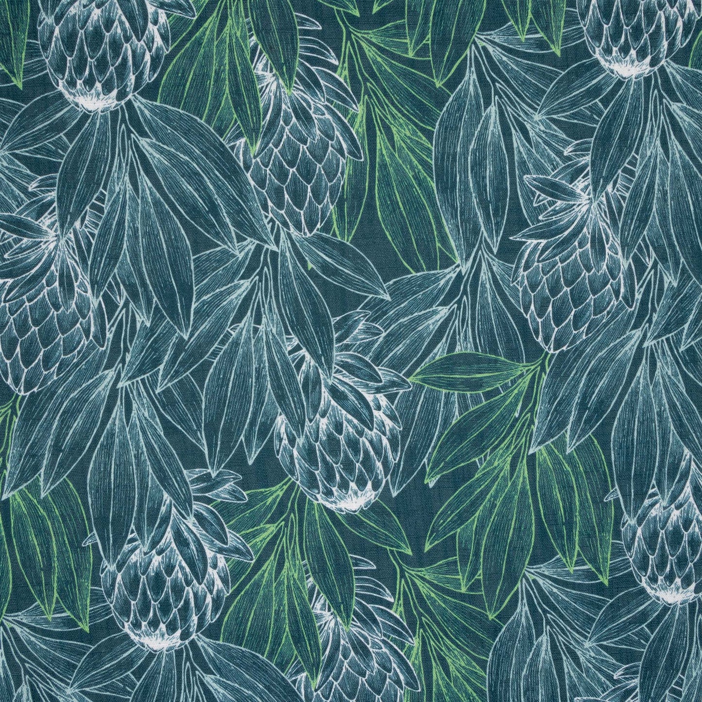 Luxury Linen Look Protea Forest Teal