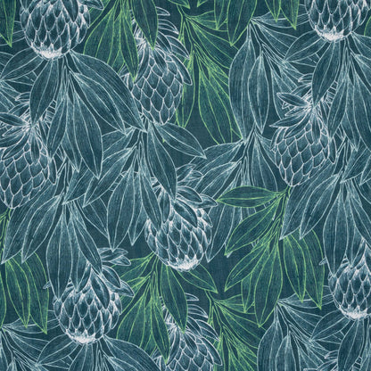 Luxury Linen Look Protea Forest Teal