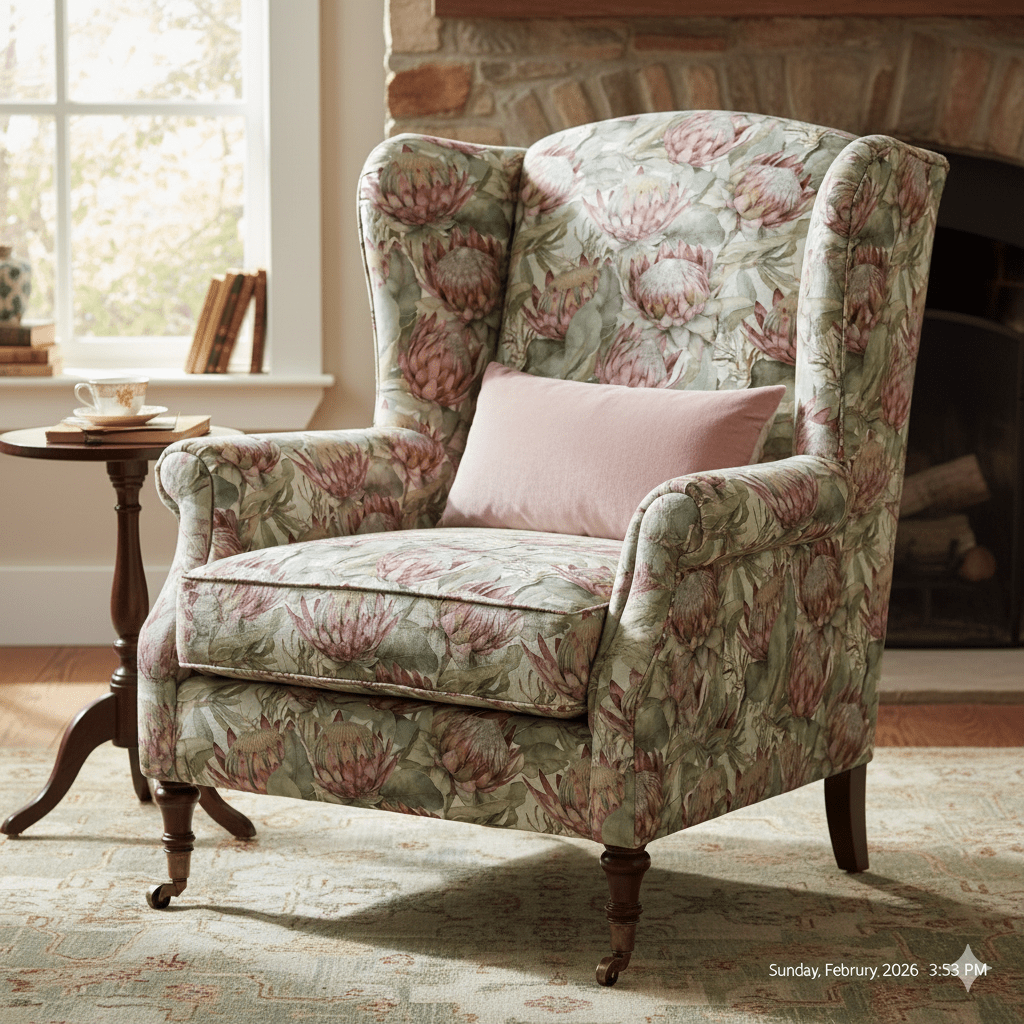 Printed Velvet Protea - Ragland Fabrics