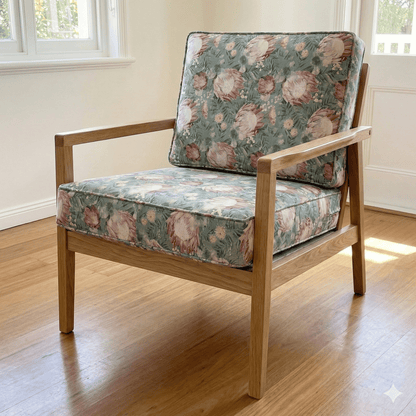Box Weave Furnishing Protea Duck Egg - Ragland Fabrics