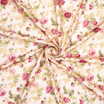 Quilting Cotton 100% Des 5 - Pink - Small Roses