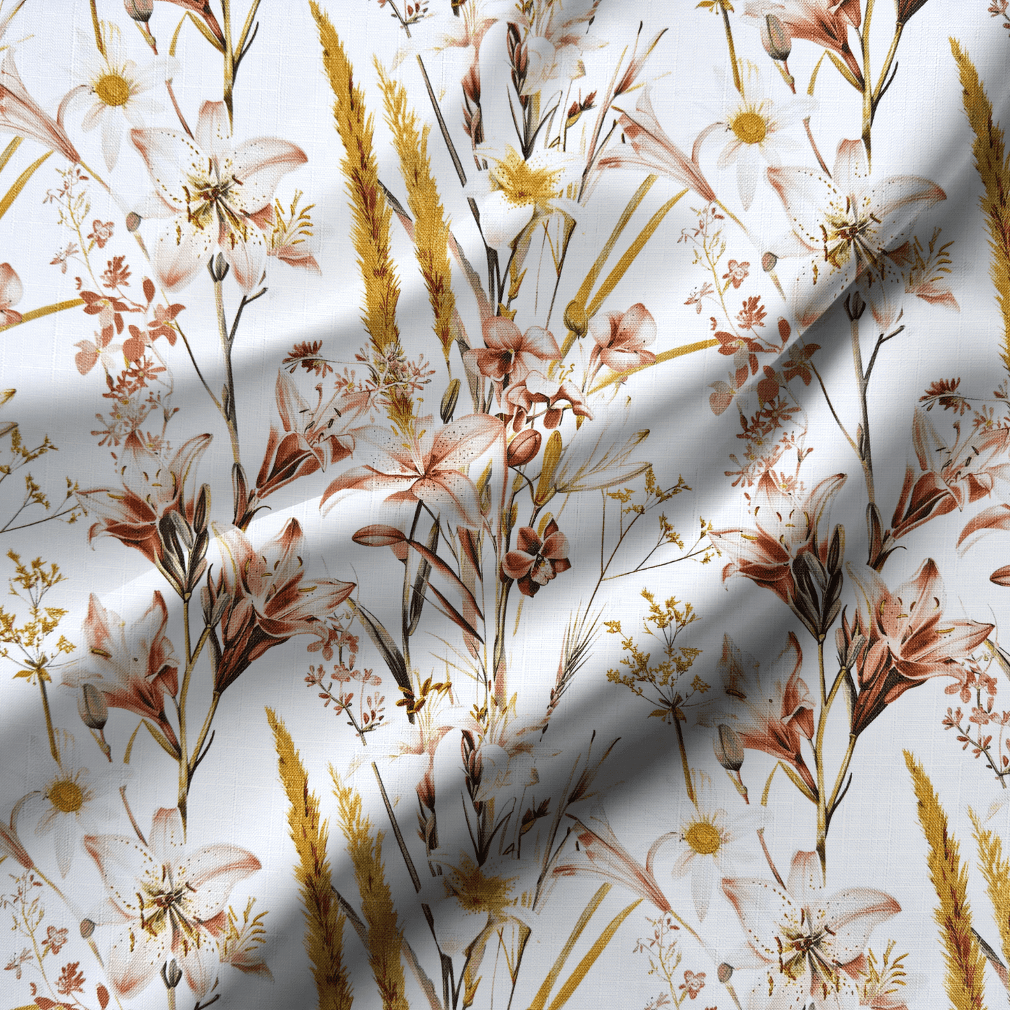 Reddington Linen Peach Lilly - Ragland Fabrics