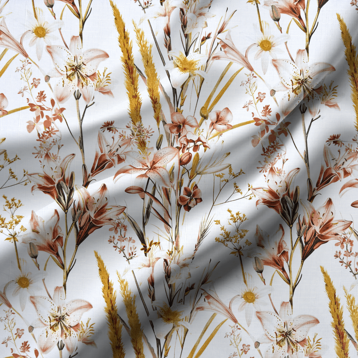 Reddington Linen Peach Lilly - Ragland Fabrics