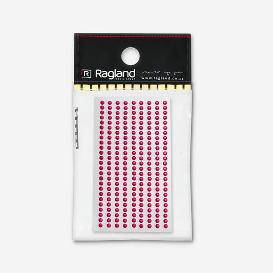 Stick On Rhinestones Cerise Med