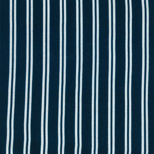 Cotton Lycra Printed Navy Stripe