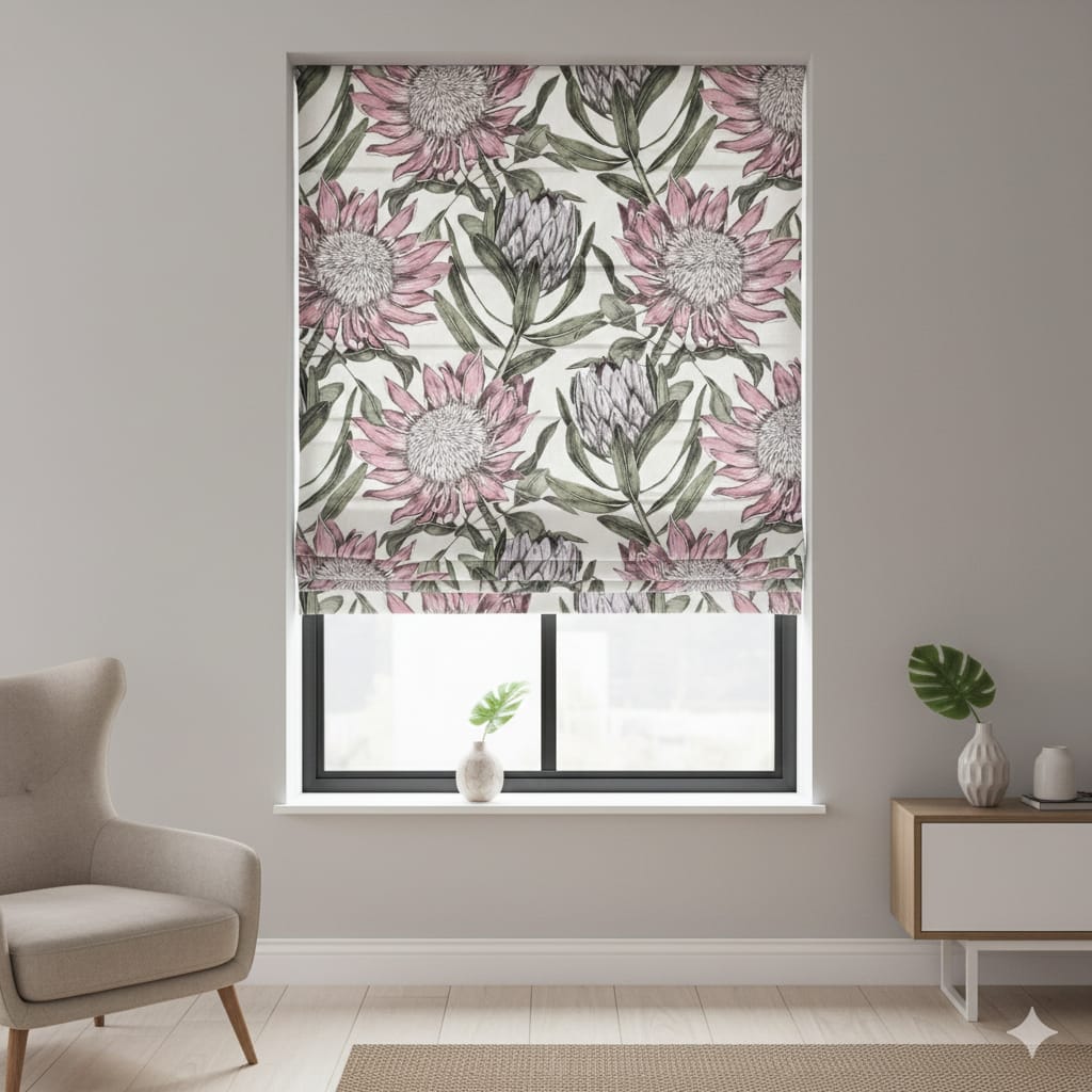 Printed Velvet Pastel Protea - Ragland Fabrics