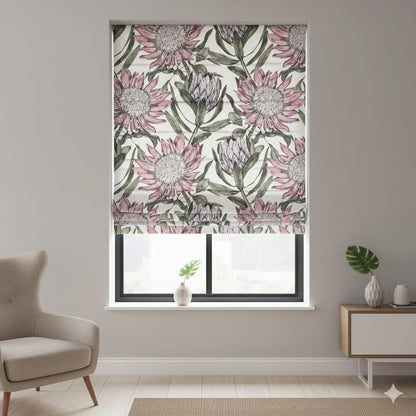 Printed Velvet Pastel Protea - Ragland Fabrics
