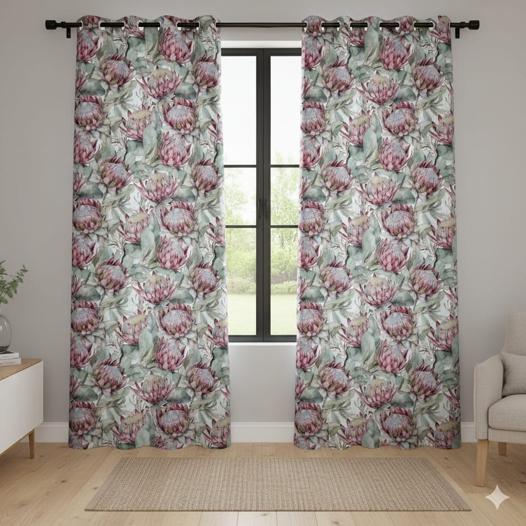 Printed Velvet Protea - Ragland Fabrics