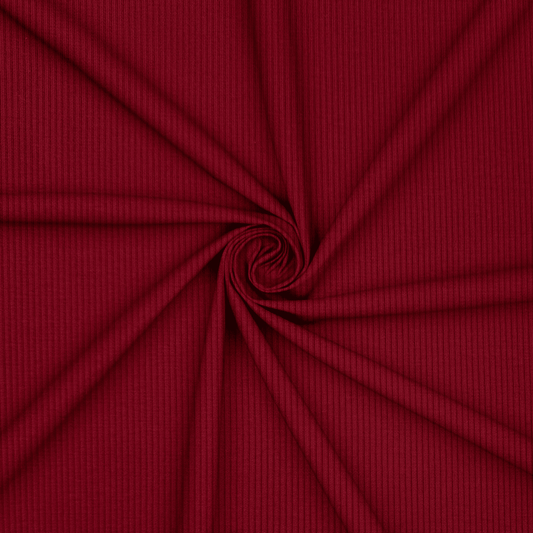 Rib Jersey Knit Red 1m wide - Ragland Fabrics