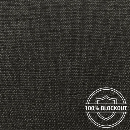Orient Linen Look Curtaining Soot - Ragland Fabrics