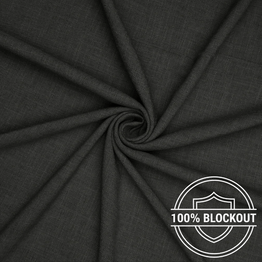 Orient Linen Look Curtaining Soot