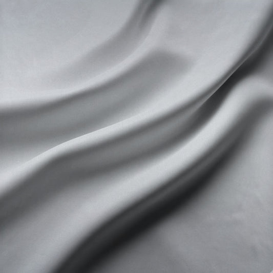 Milano Stretch Satin Silver 53 - Ragland Fabrics