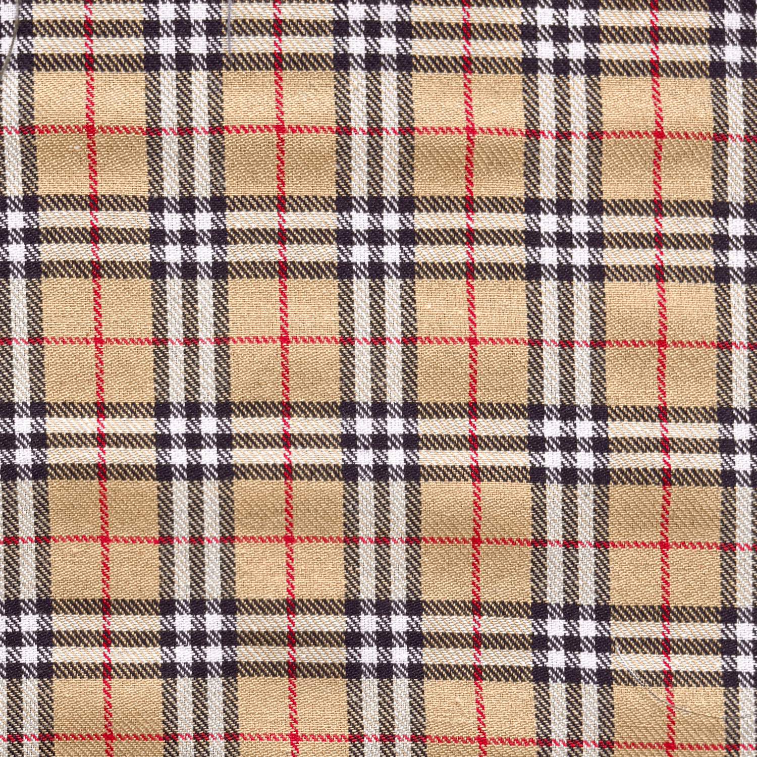Tartan Check 140cm Beige/White/Red - Ragland Fabrics
