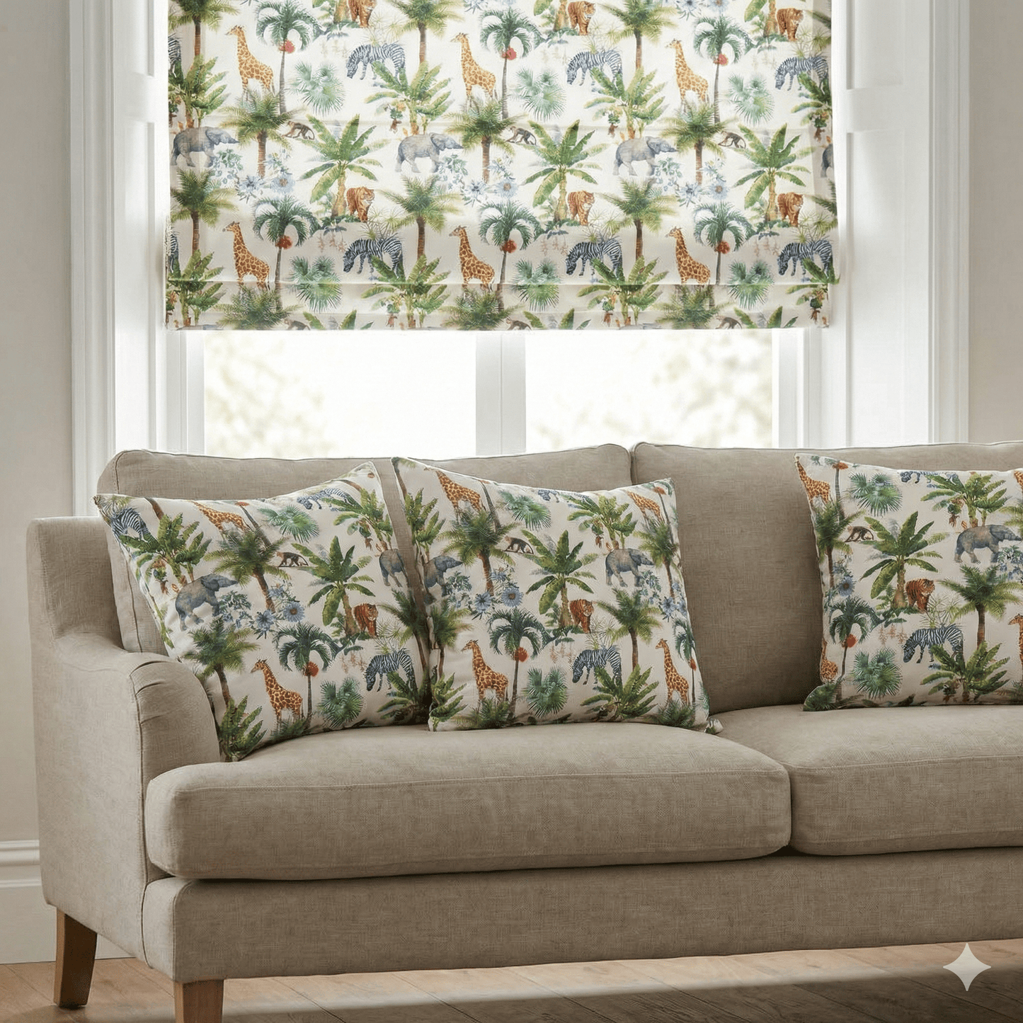 Box Weave Furnishing Tropical Safari White - Ragland Fabrics