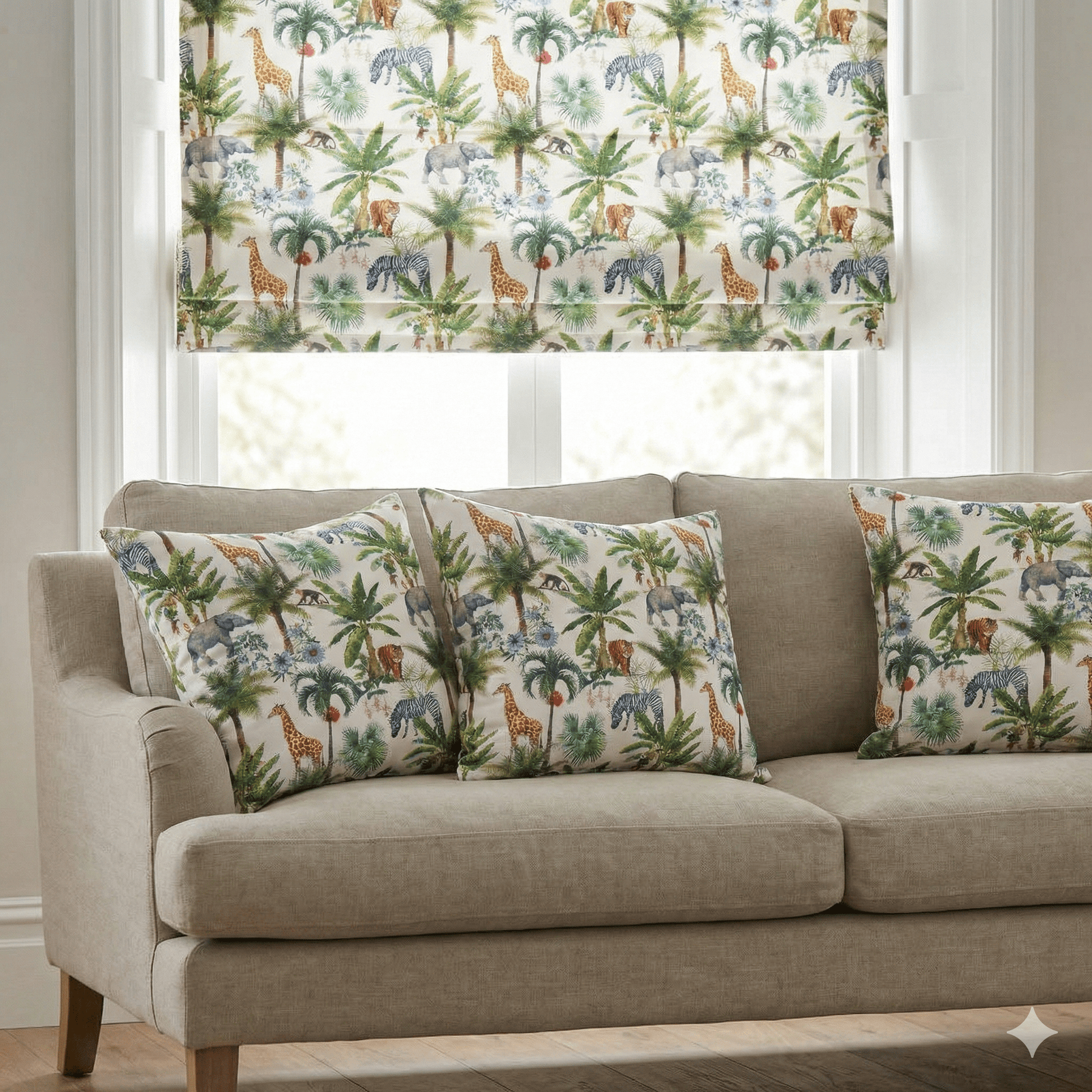 Box Weave Furnishing Tropical Safari White - Ragland Fabrics