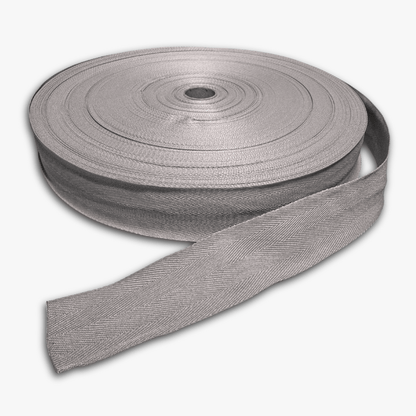 Twill Tape Polyester Light Grey 17 38mm - Ragland Fabrics