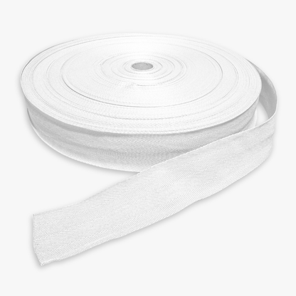 Twill Tape Polyester White 16 38mm - Ragland Fabrics