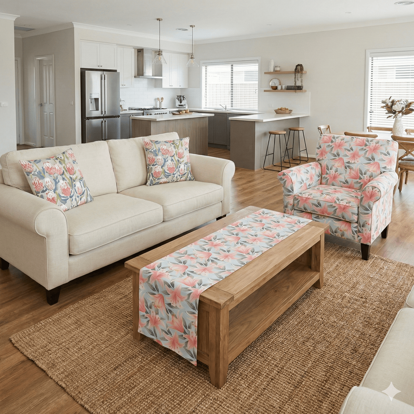 Printed Velvet Lillies - Ragland Fabrics