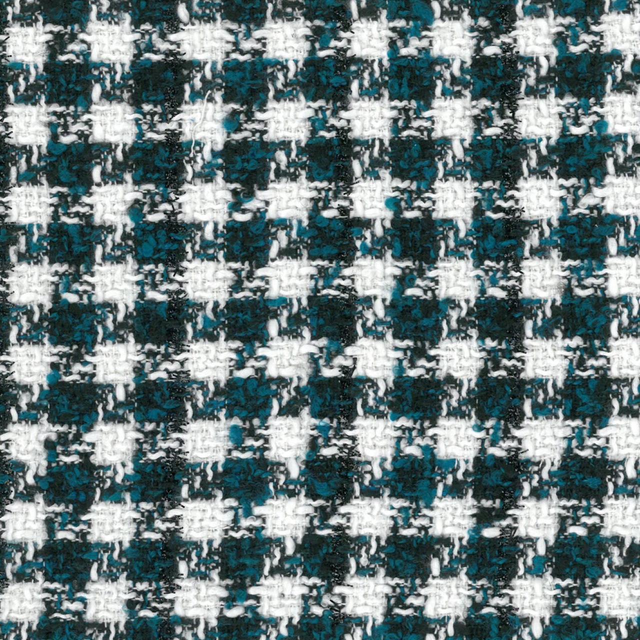 Hounds-Tooth Turquoise Black & White