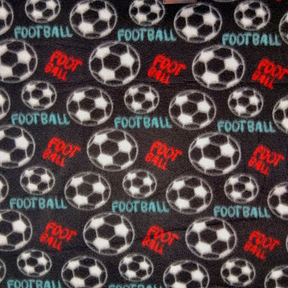 Printed Polar Fleece Football Black