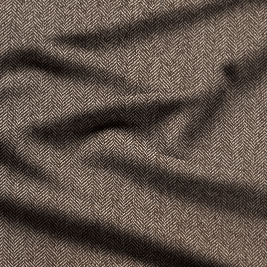 Herringbone Mocca Winter Fabric