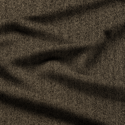 Herringbone Choc Winter Fabric
