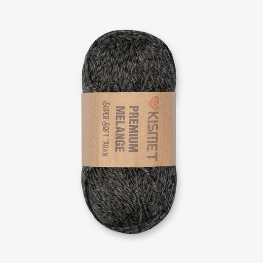 Premium Melange Aran Charcoal #318