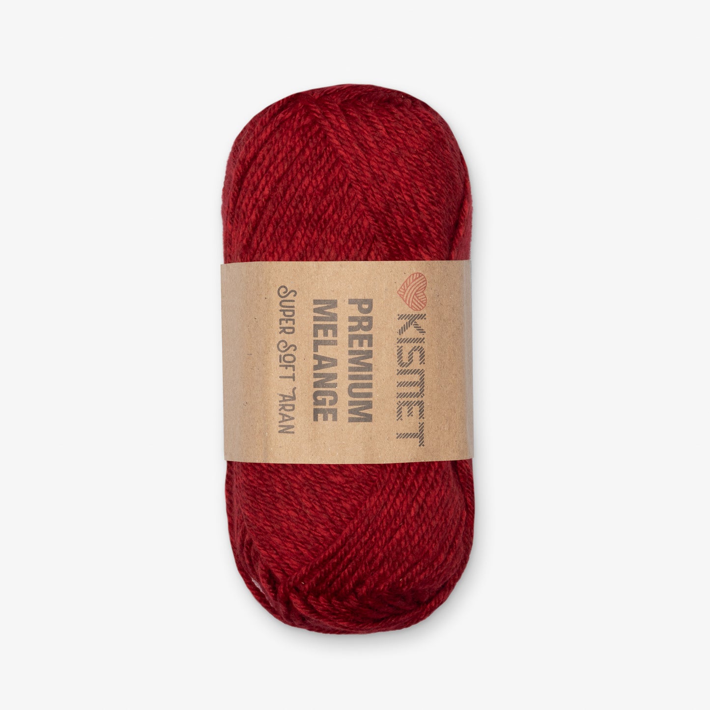 Premium Melange Aran Deep Red #312