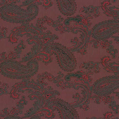 Acetate Paisley Lining | Burgundy - Ragland Fabrics