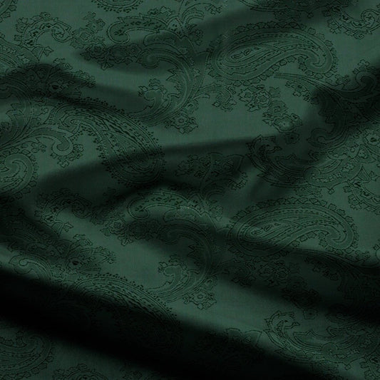 Acetate Paisley Lining | Forest - Ragland Fabrics