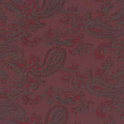 Acetate Paisley Lining | Maroon - Ragland Fabrics