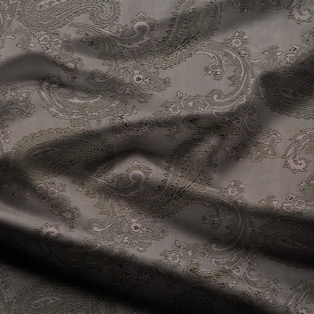 Acetate Paisley Lining | Taupe - Ragland Fabrics