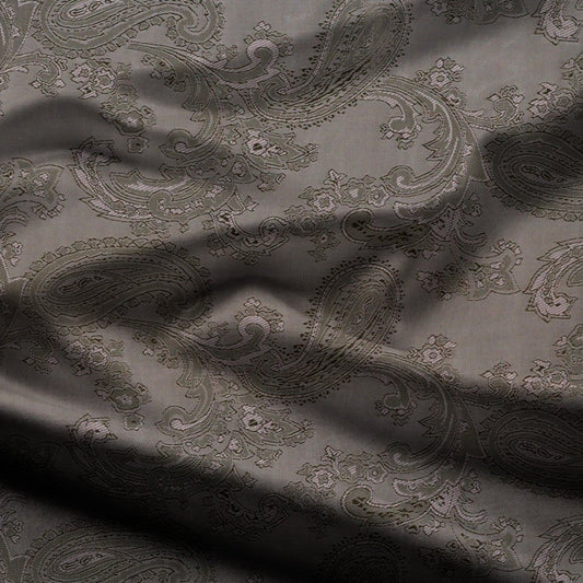 Acetate Paisley Lining | Taupe - Ragland Fabrics