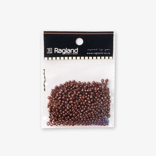 African Beads Size 6 20g Dark Brown - Ragland Fabrics