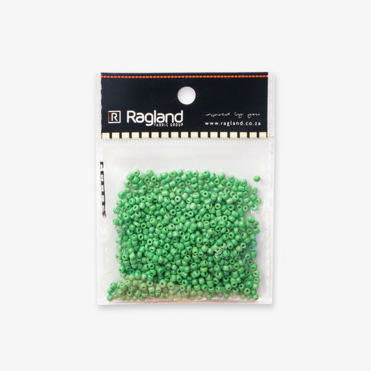African Beads Size 6 20g Dark Green - Ragland Fabrics