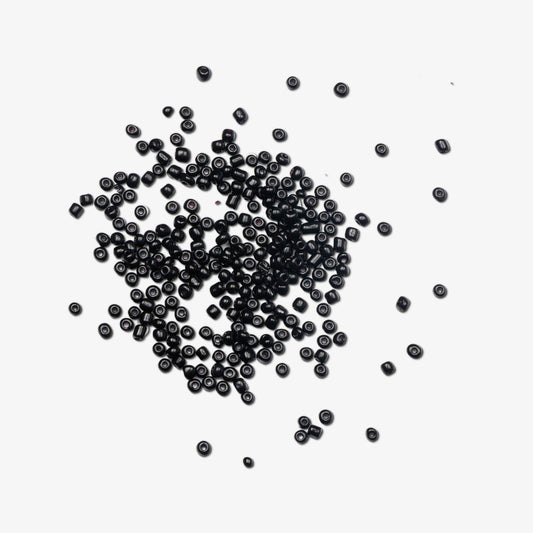 African Beads Size 8 20g Black - Ragland Fabrics