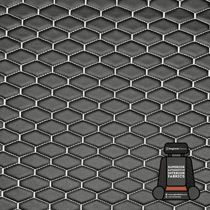 Automotive Upholstery Bentley White on Black - Ragland Fabrics