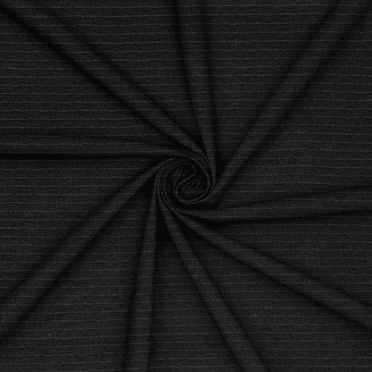 Bandage Knit Fabric Ribbed Black - Ragland Fabrics