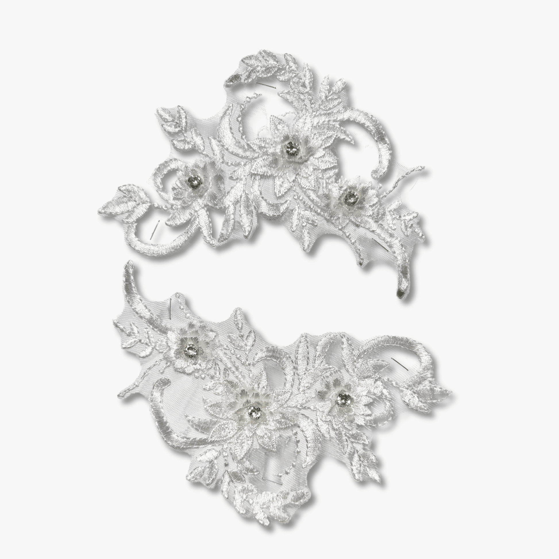 Beaded Bridal Motif - Double Floral - Ragland Fabrics